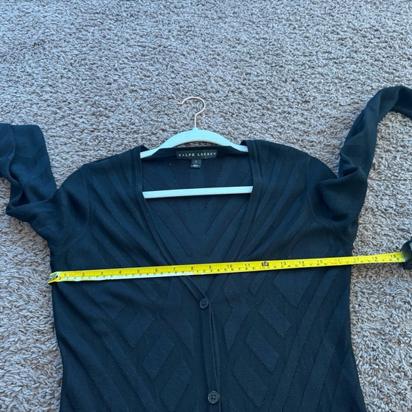 Ralph Lauren Black Label 100% Silk Long Cardigan Duster Semi Sheer Buttons S - Picture 12 of 13